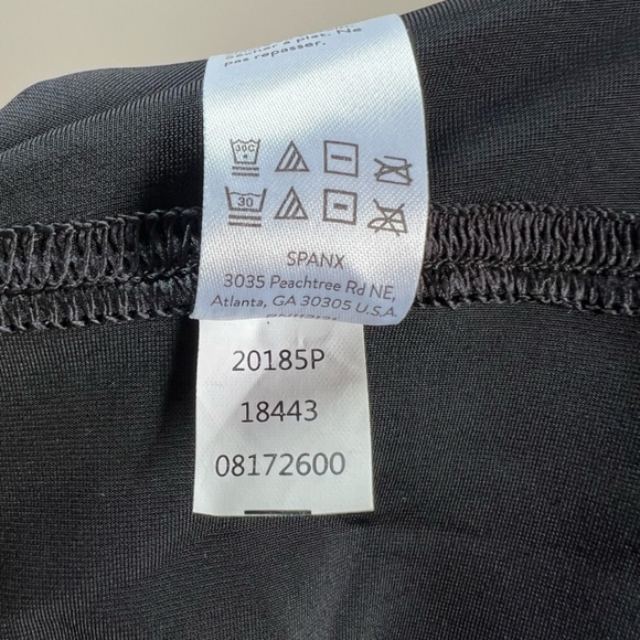 Spanx Womens Camo Leggings Black Shine Wide Compression Waistband Stretch Sz 2XL - Picture 10 of 10